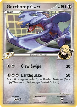 Garchomp C Pokémon card, number 60