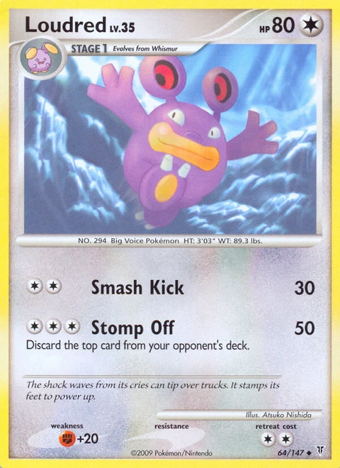 Loudred Pokémon card from Supreme Victors, number 64 (Standard print)