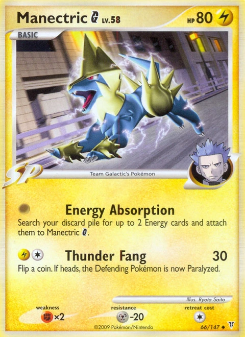 Manectric G Pokémon card from Supreme Victors, number 66 (Standard print)