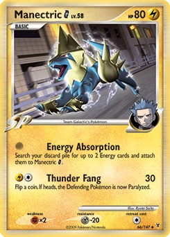 Manectric G Pokémon card, number 66
