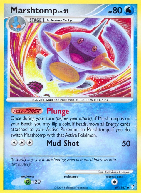 Marshtomp Pokémon card from Supreme Victors, number 67 (Standard print)