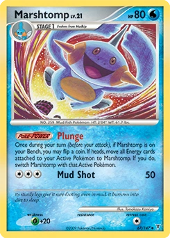 Marshtomp Pokémon card, number 67