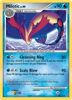 Milotic Pokémon card, number 70