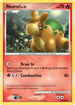 Numel Pokémon card, number 74