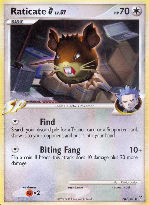 Raticate G Pokémon card from Supreme Victors, number 78 (Standard print)