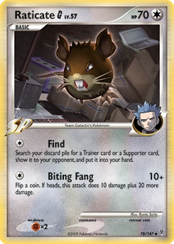 Raticate G Pokémon card, number 78