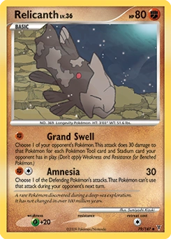 Relicanth Pokémon card, number 79