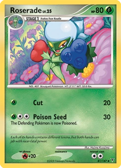 Roserade Pokémon card, number 81