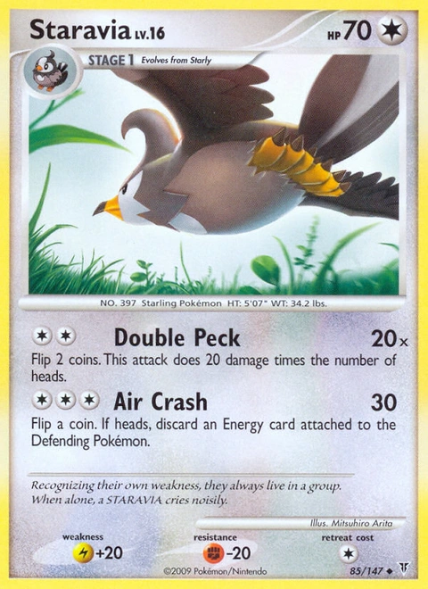 Staravia Pokémon card from Supreme Victors, number 85 (Standard print)