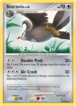 Staravia Pokémon card, number 85