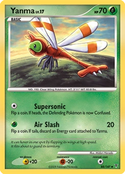 Yanma Pokémon card, number 88