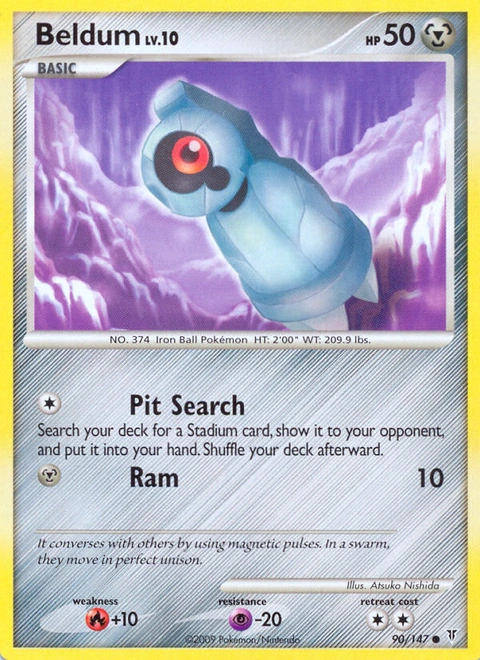 Beldum Pokémon card from Supreme Victors, number 90 (Standard print)