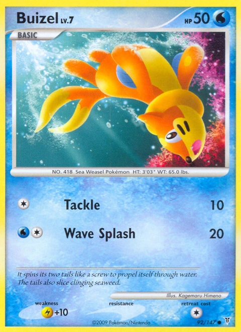 Buizel Pokémon card from Supreme Victors, number 92 (Standard print)
