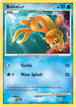 Buizel Pokémon card, number 92
