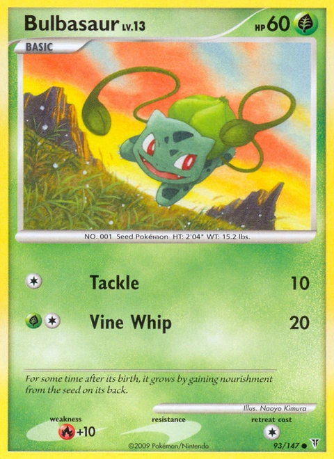 Bulbasaur Pokémon card from Supreme Victors, number 93 (Standard print)