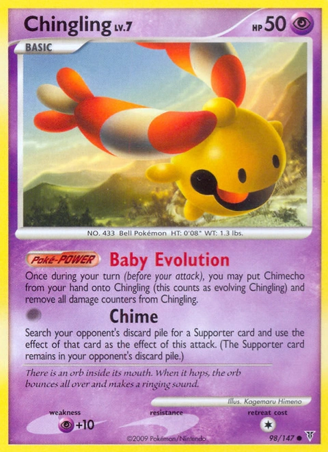 Chingling Pokémon card from Supreme Victors, number 98 (Standard print)