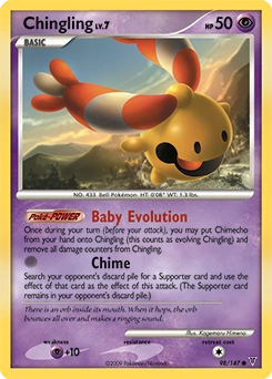 Chingling Pokémon card, number 98