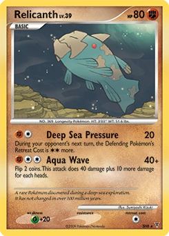 Relicanth Pokémon card, number SH8