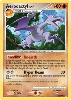 Aerodactyl Pokémon card, number 13