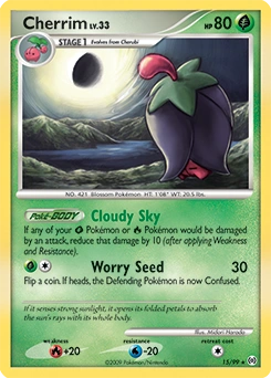 Cherrim Pokémon card, number 15