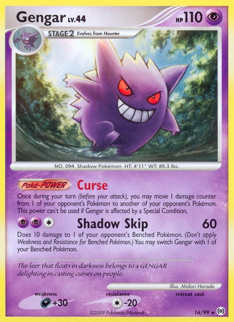 Gengar Pokémon card from Arceus, number 16 (Standard print)