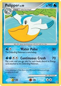 Pelipper Pokémon card, number 24