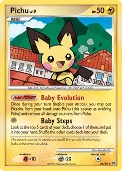 Pichu Pokémon card, number 25