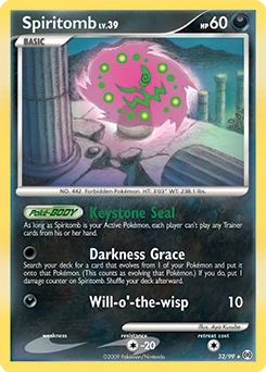 Spiritomb Pokémon card, number 32