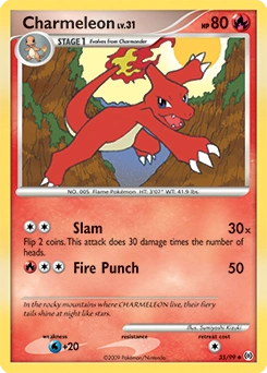 Charmeleon Pokémon card, number 35