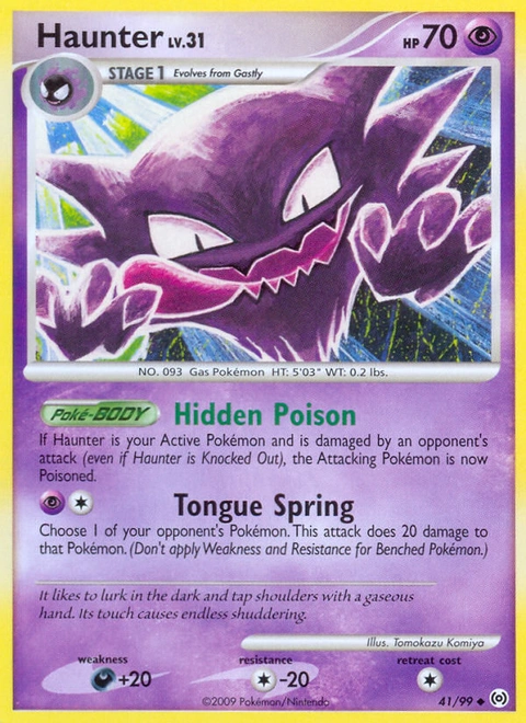 Haunter Pokémon card from Arceus, number 41 (Standard print)