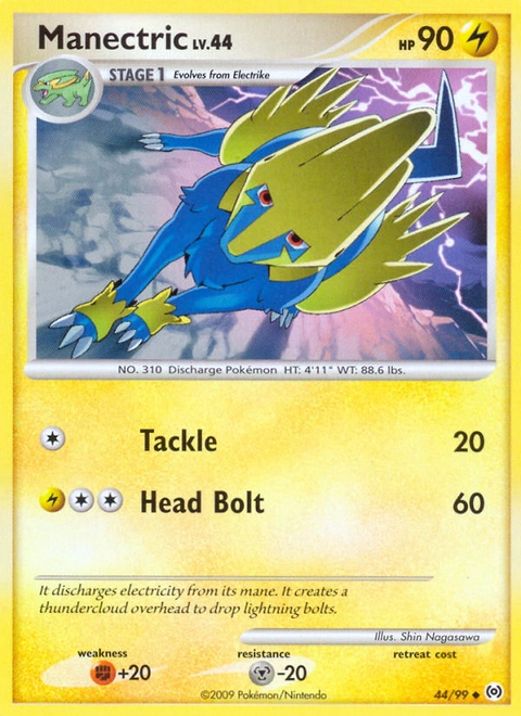Manectric Pokémon card from Arceus, number 44 (Standard print)