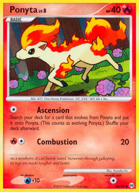 Ponyta Pokémon card from Arceus, number 46 (Standard print)