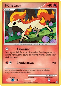 Ponyta Pokémon card, number 46