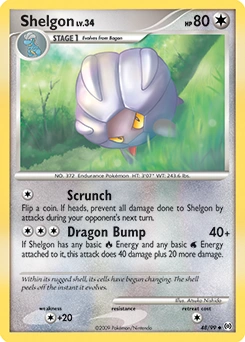 Shelgon Pokémon card, number 48