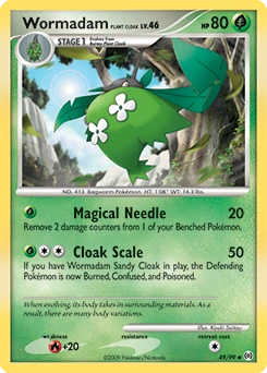 Wormadam Plant Cloak Pokémon card, number 49