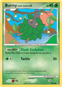 Burmy Plant Cloak Pokémon card, number 56