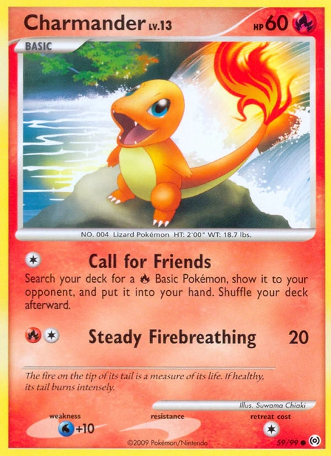 Charmander Pokémon card from Arceus, number 59 (Standard print)