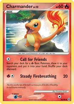 Charmander Pokémon card, number 59