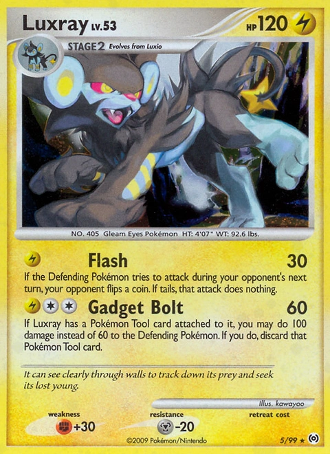 Luxray Pokémon card from Arceus, number 5 (Standard (Deck Exclusive) print)