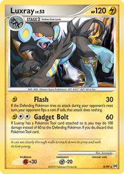 Luxray Pokémon card, number 5