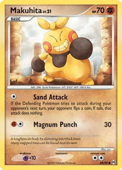 Makuhita Pokémon card, number 68
