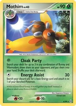 Mothim Pokémon card, number 6
