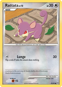 Rattata Pokémon card, number 73