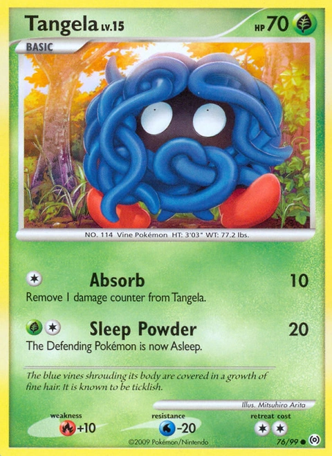 Tangela Pokémon card from Arceus, number 76 (Standard print)