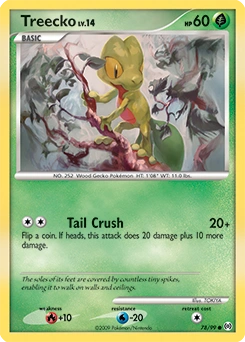 Treecko Pokémon card, number 78