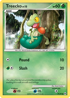 Treecko Pokémon card, number 79
