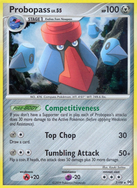 Probopass Pokémon card from Arceus, number 7 (Holo print)