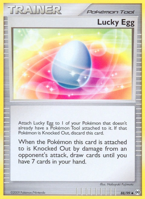 Lucky Egg Pokémon card from Arceus, number 88 (Standard print)