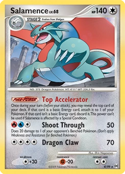 Salamence Pokémon card, number 8