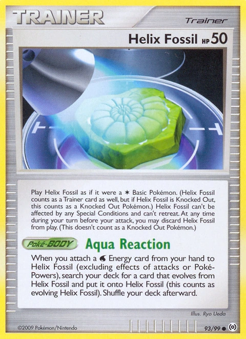 Helix Fossil Pokémon card from Arceus, number 93 (Standard print)